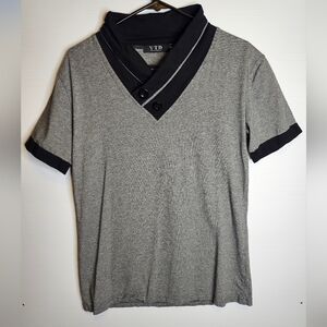 YTD Gray and Black Men's Shirt